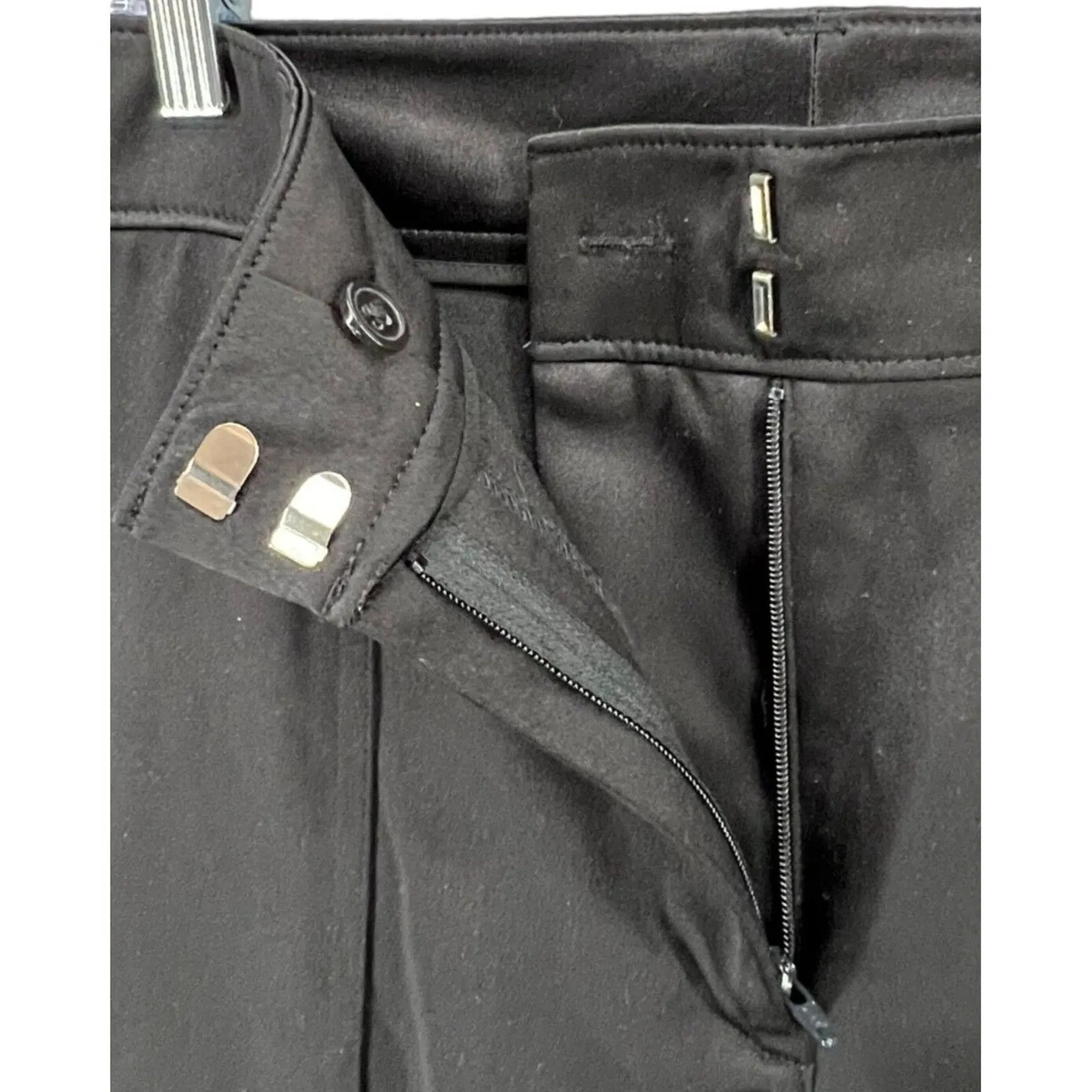 Chicos Pants Womens 6 Black Cargo Slim Fit Ankle Stretch Utility Pockets Modern - Image 2
