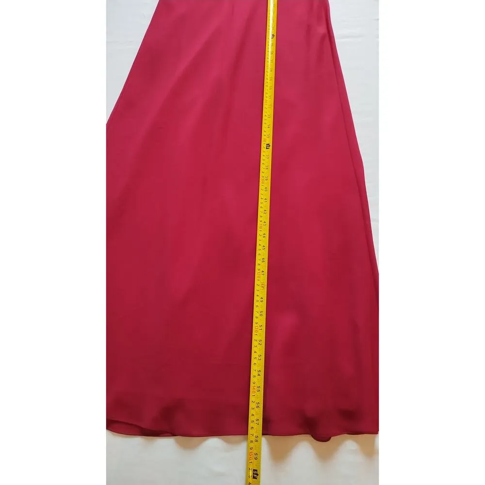 Michaelangelo Women's Sleeveless spaghetti Strap Red Long Dress Ball gown Size 8 - Image 4