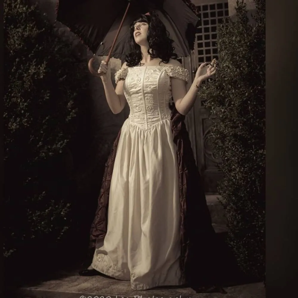 90s corset floral wedding dress Size 4 - Image 3