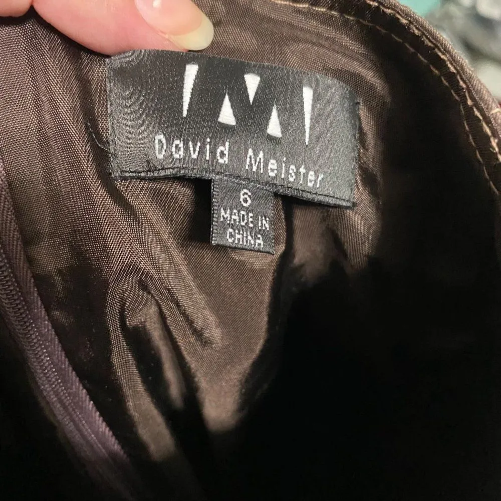 Vintage David Meister brown pleated skirt - Image 5