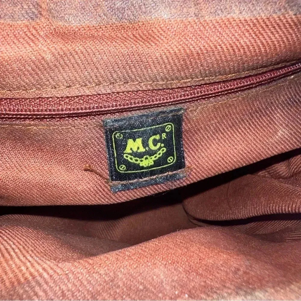 MC‎ Marc Chantal Shoulder Crossbody Handbag Brown & Beige Tartan Purse - Image 9