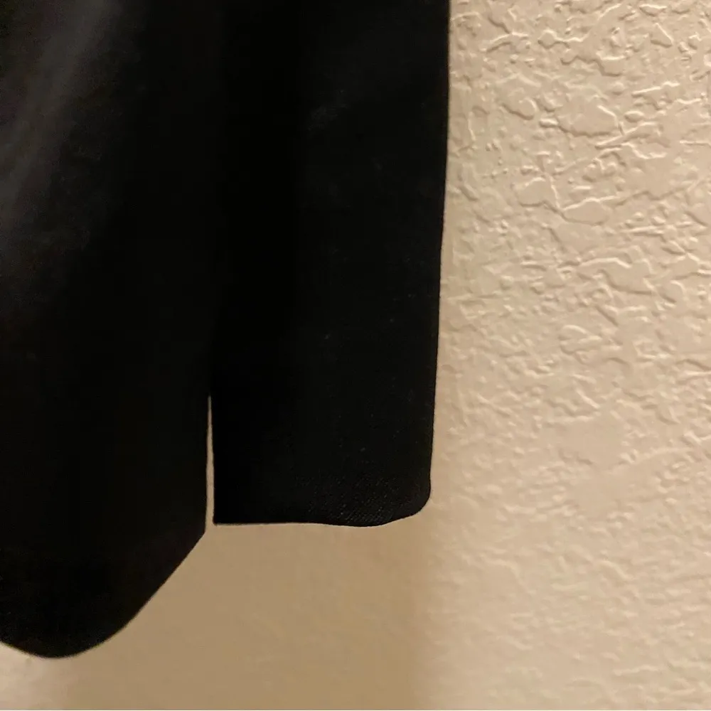 Lafayette 148 New York Black Cropped Ankle Slit Dress Pants Size 2 - Image 6