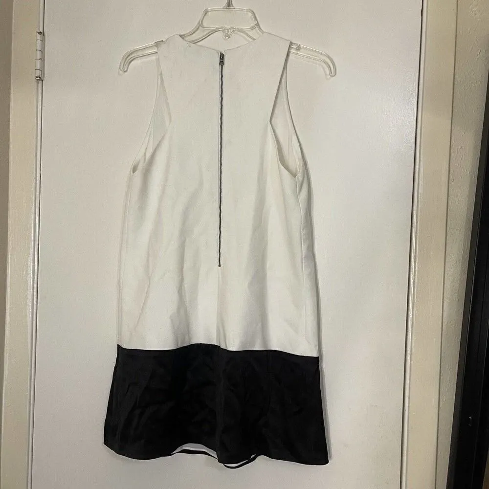 ALICE + OLIVIA black white sleeveless short shift dress size small - Image 6