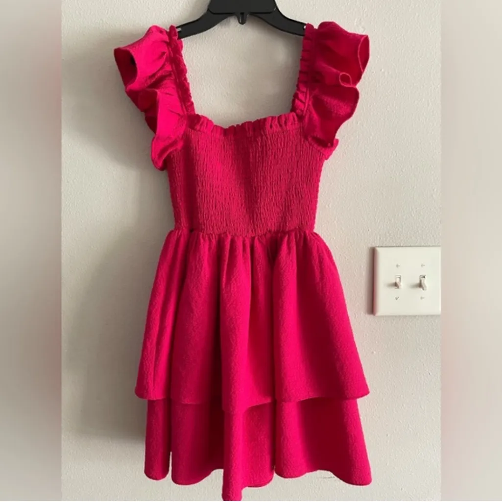 EXPRESS  Pink Ruffle Dress - Image 3