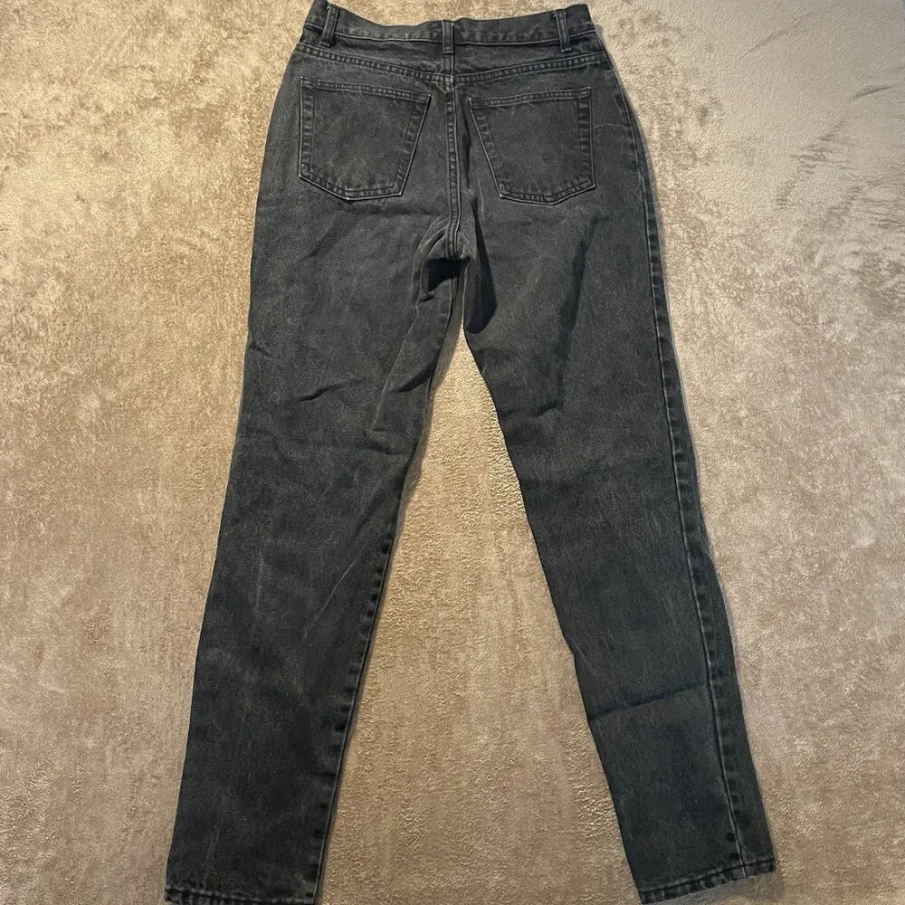 Gap Jeans Women's 12 Long Charcoal Black Slim Fit Straight Leg High Rise Pants - Image 3