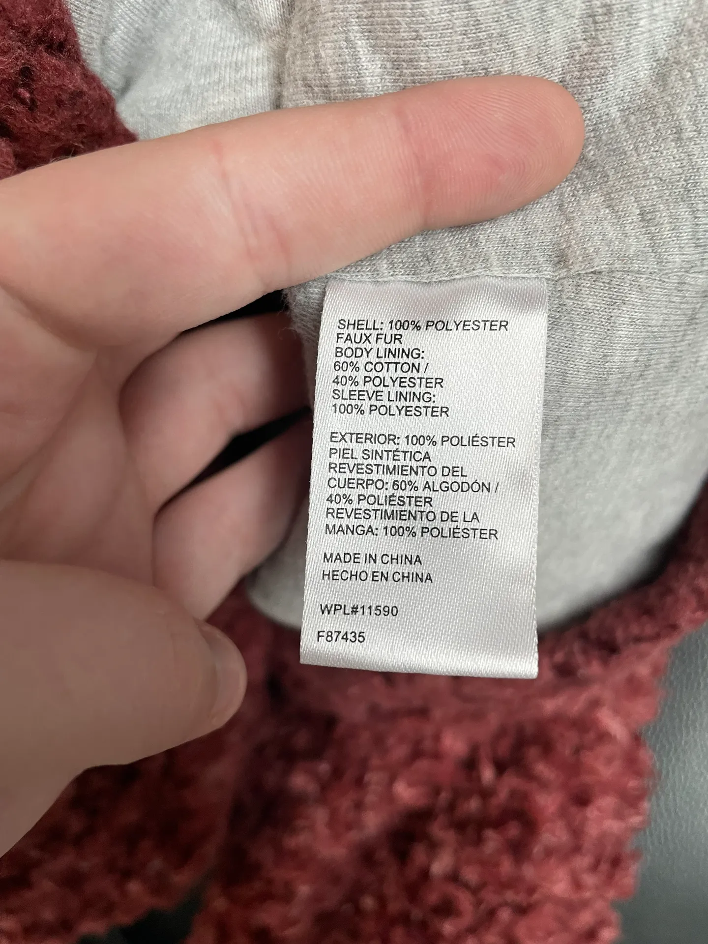 Weatherproof Vintage Rust Red Sherpa Half Zip - Image 5