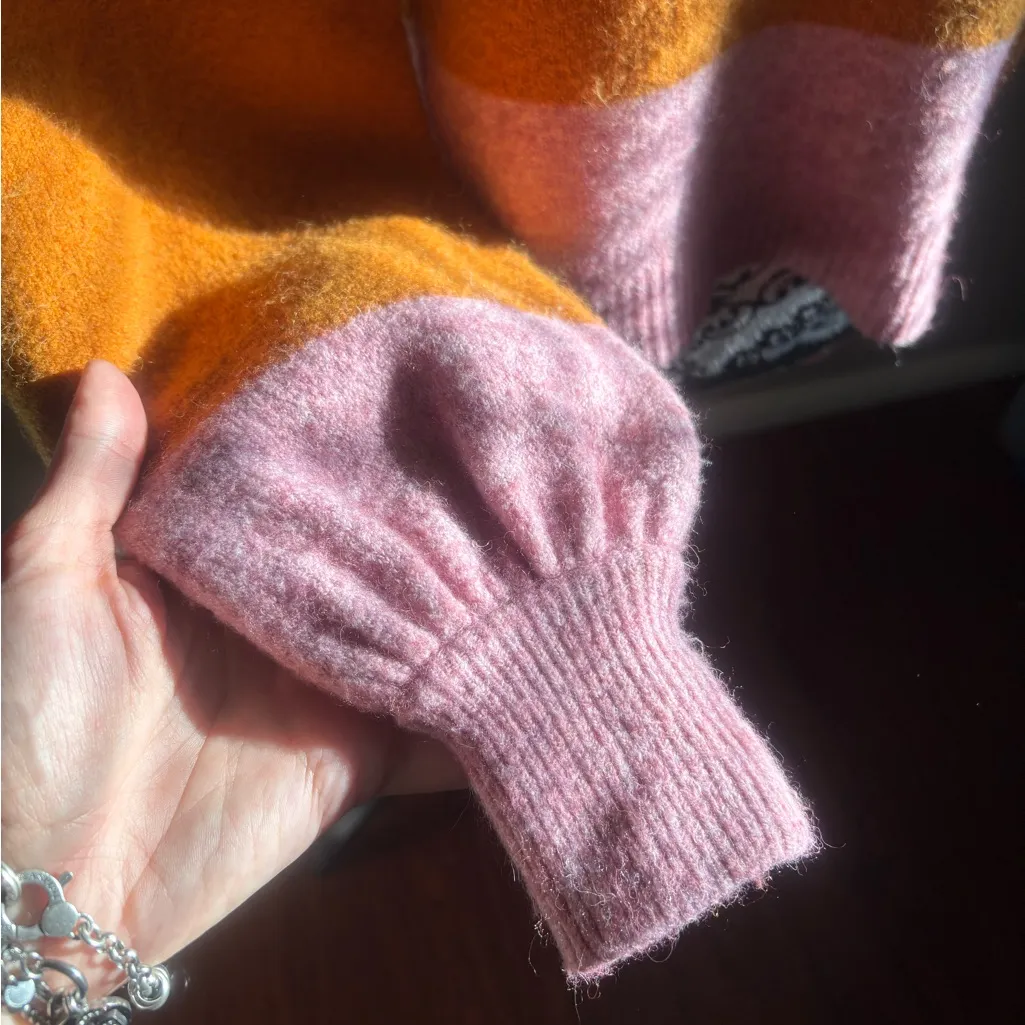 MADEWELL Gladwell Balloon Sleeve Colorful Striped Pullover Sweater - Image 5