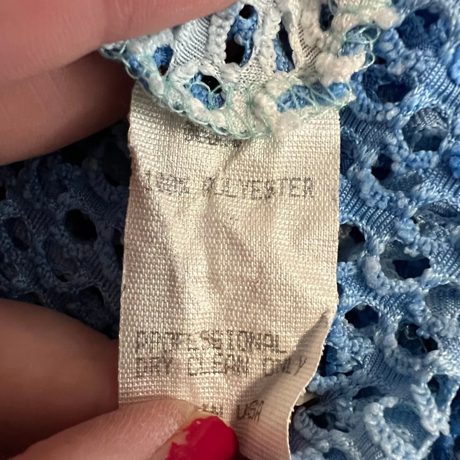 Alberto Makali Blue White Tie Dye Open Cardigan Size Small - Image 8