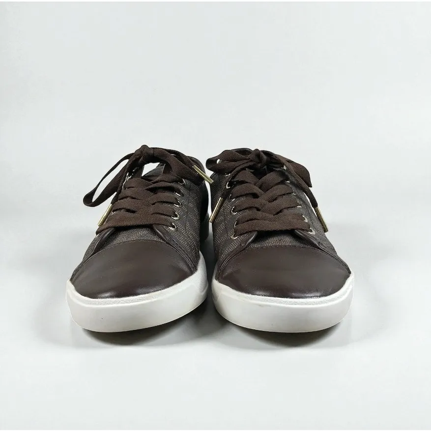 MICHAEL KORS MK City Signature Monogram Sneaker Women 9M Brown Lifestyle Travel - Image 5