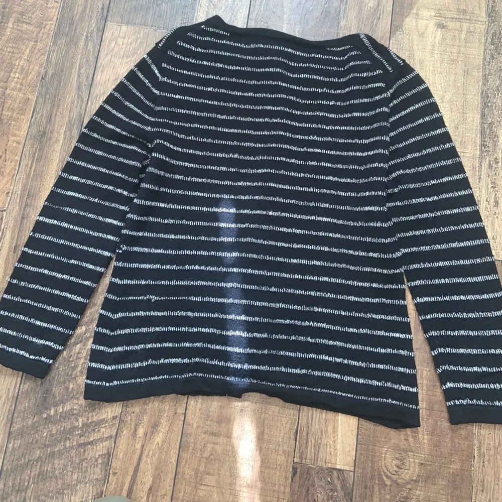 Garnet Hill merino wool sweater striped size small  button up knit - Image 7