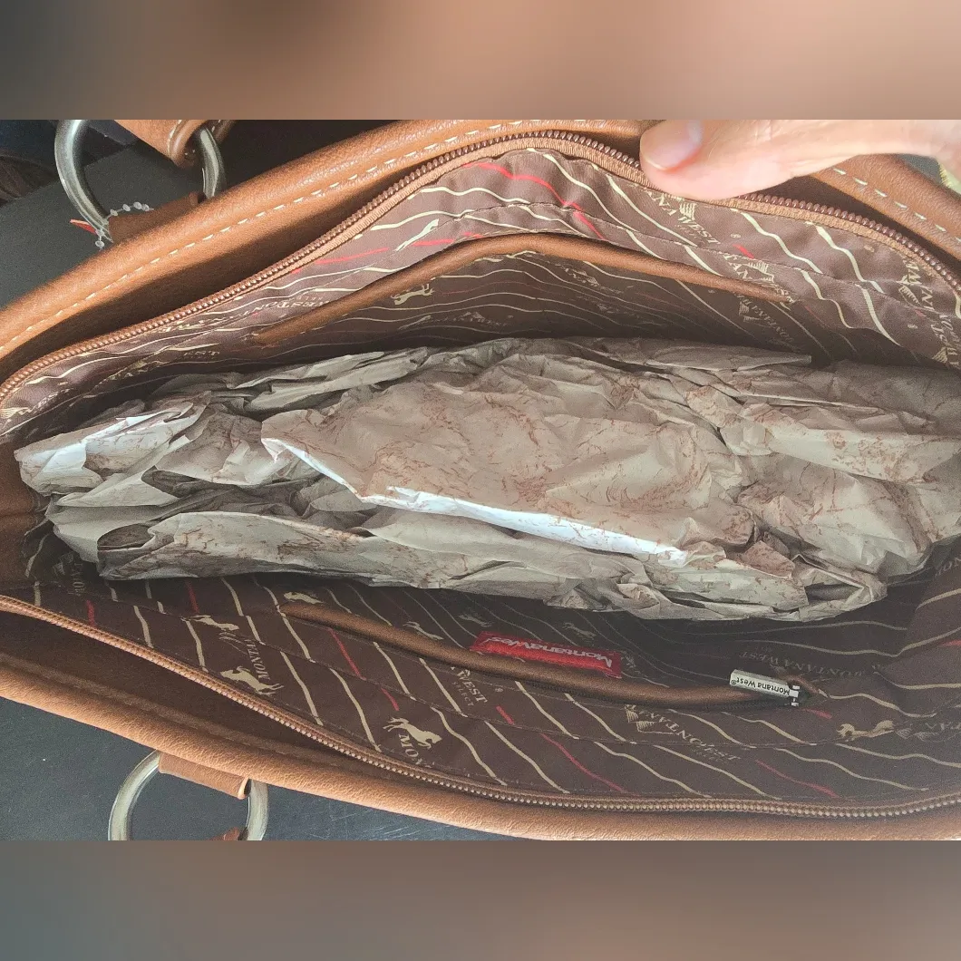 Western Aztec Tapestry‎ Concealed Tribal Carry Tote Bag Ivory - Image 5