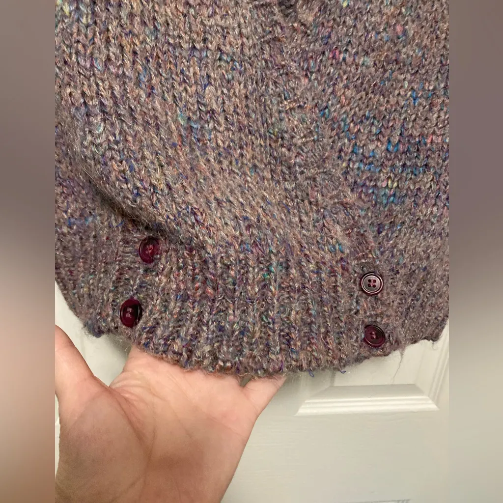 Herman Geist Vintage Purple Hues V Neck Sweater Vest - Image 3