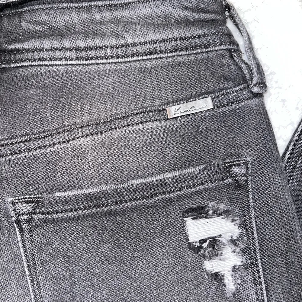 KANCAN Grey Distressed Jeans sz 5/26 Gray - Image 4