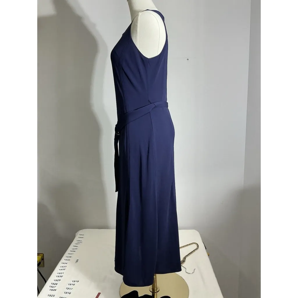 Womans Banana Republic Navy Sleeveless Fit N Flare Dress Size 2 - Image 2