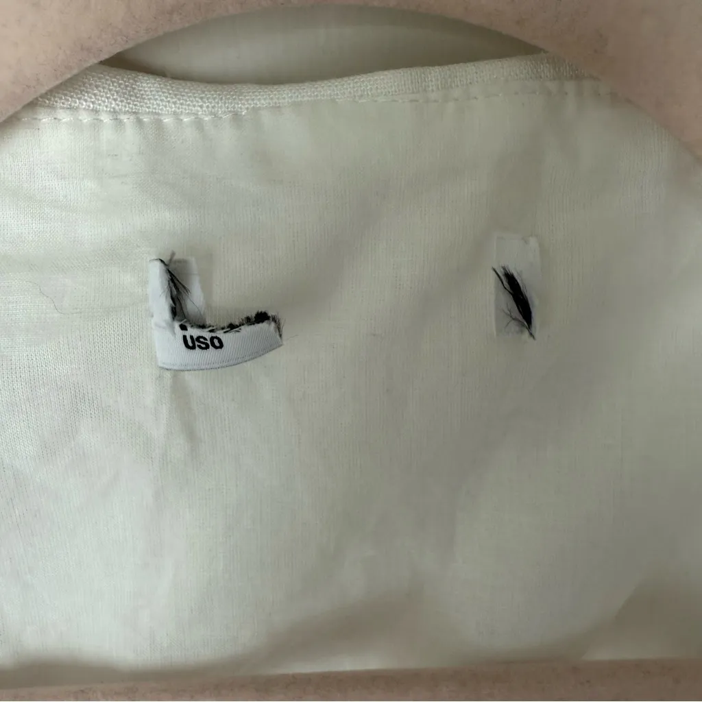 Princess Polly Haruka White Large Lace Trim Collar Tie Front Top 0 - Image 7