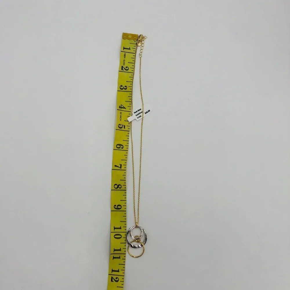 Brand New Gold & Silver Park Row Three Layer Circle‎ Pendant Necklace For Women - Image 5
