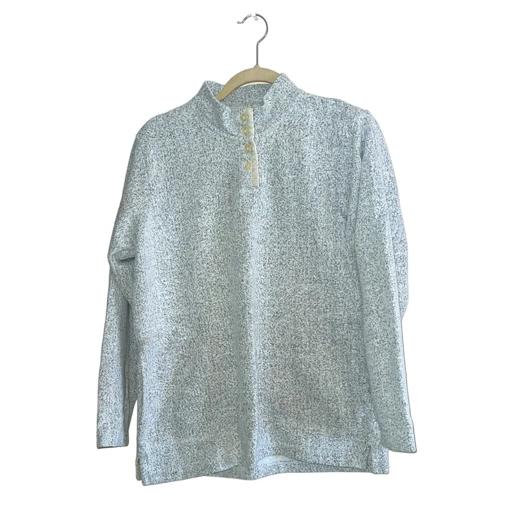 Orvis  Women’s Button-Front Mock‎ Neck Pullover Gray Heather Size Small - Image 2