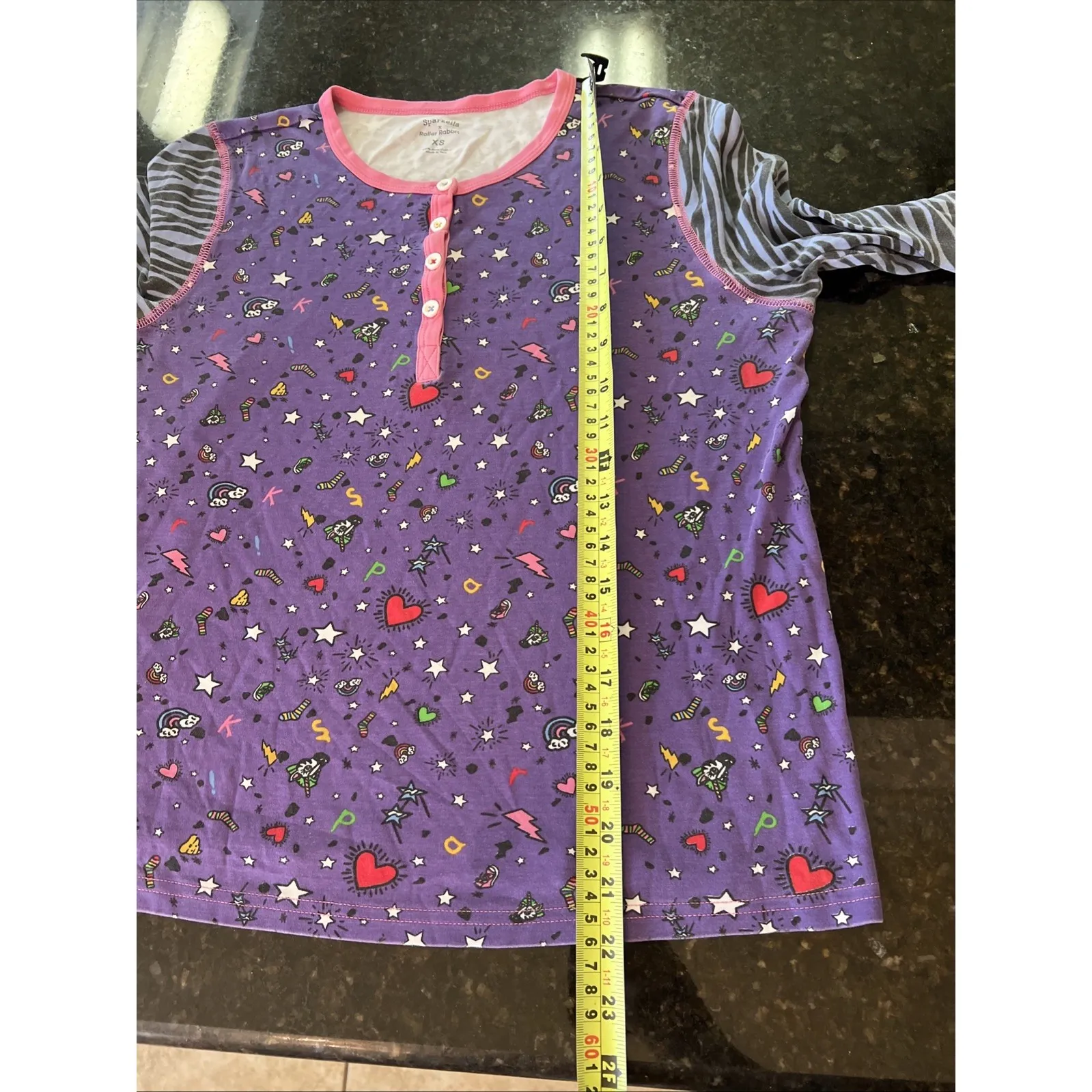 ROLLER RABBIT Womens XS Pajama Top SPARKELLA‎ Collab Channing Tatum Zebra Pima - Image 5