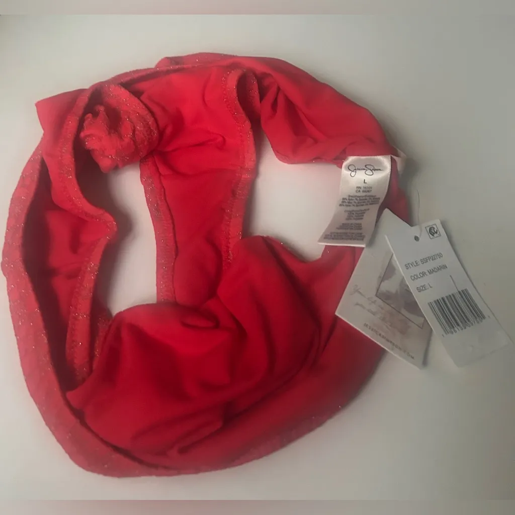 Jessica Simpson Women’s Flower Printed High-Waist Bikini Bottom Large - Image 6