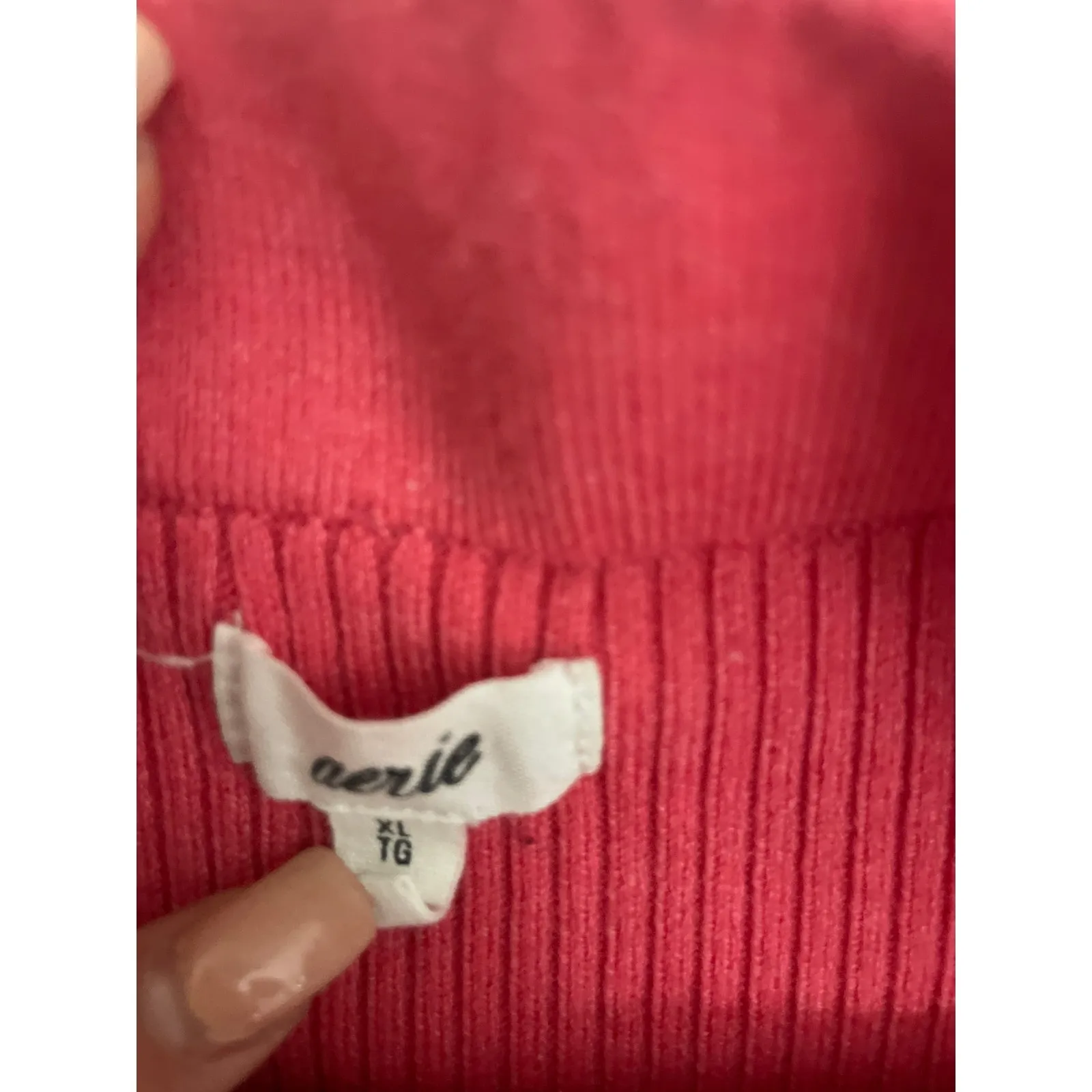 AERIE Take Charge Sweater Skirt ACADEMIA FEMININE XL Pink Punch *Matching Top - Image 3