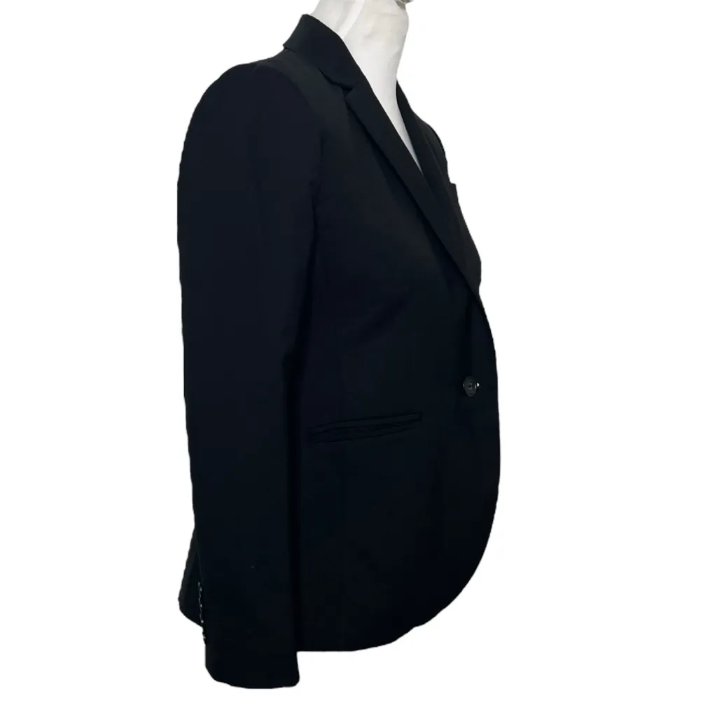 J.Crew 1035 Super 120s Wool Blazer Women’s 2P Black Suit Jacket Career Work - Image 2
