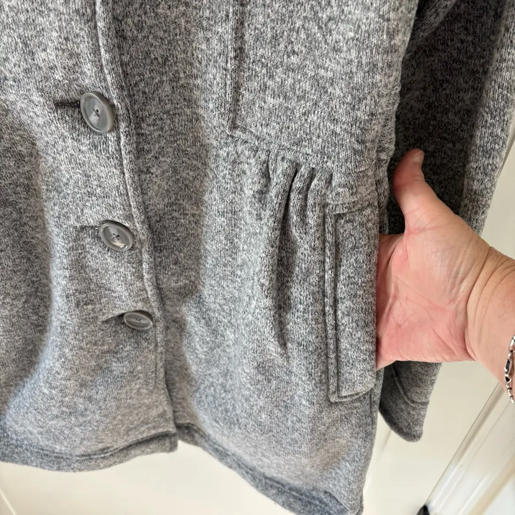 Patagonia Better Sweater Heather Gray Peacoat Jacket. Size Small. - Image 6