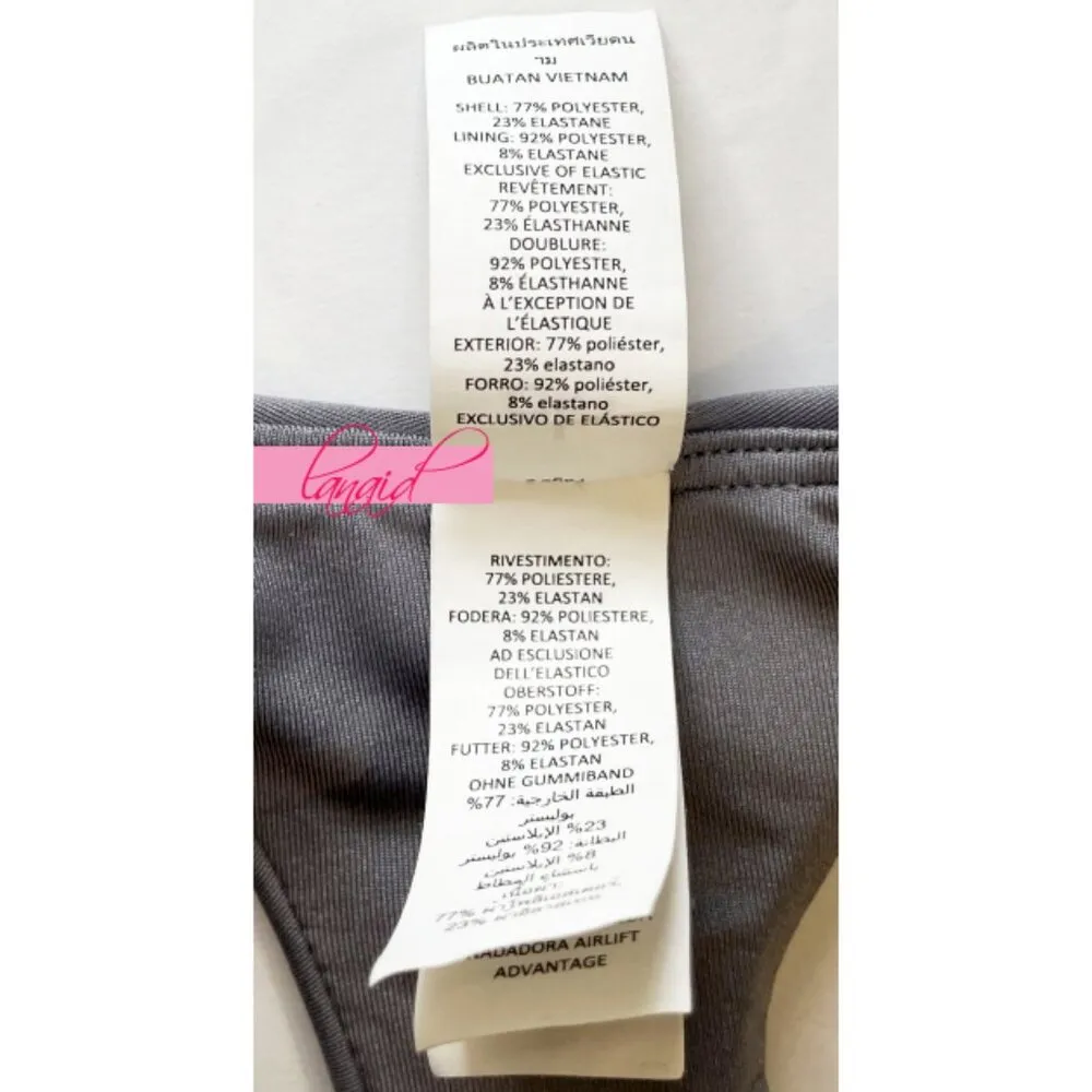 Alo Airlift Advantage Racerback Bra Fog Padded Sports Tank Exercise Crop Top XS - Image 10