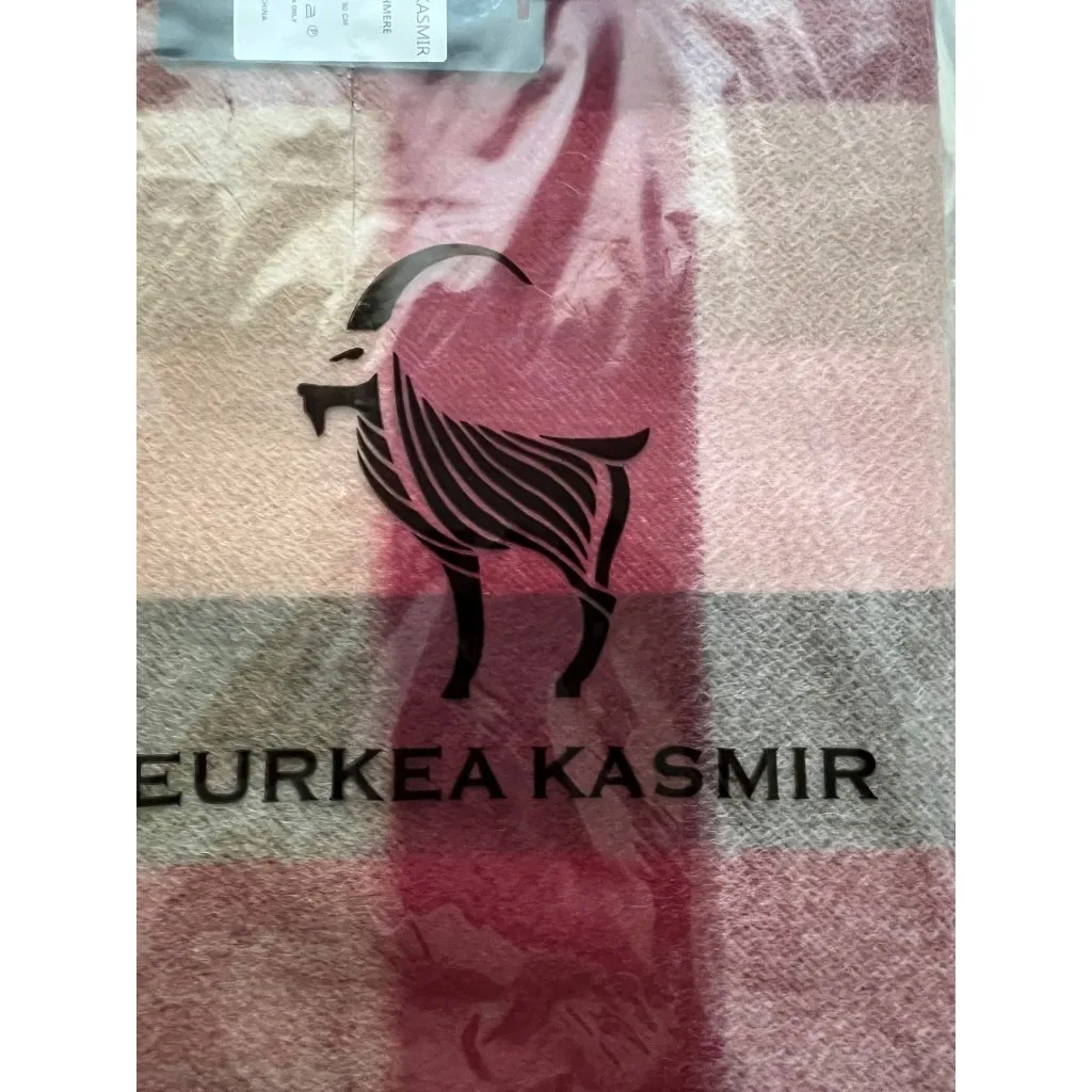 Eurkea Kasmir Red Cashmere Scarf Striped Pattern 164x30cm Luxury Winter Accessor - Image 5