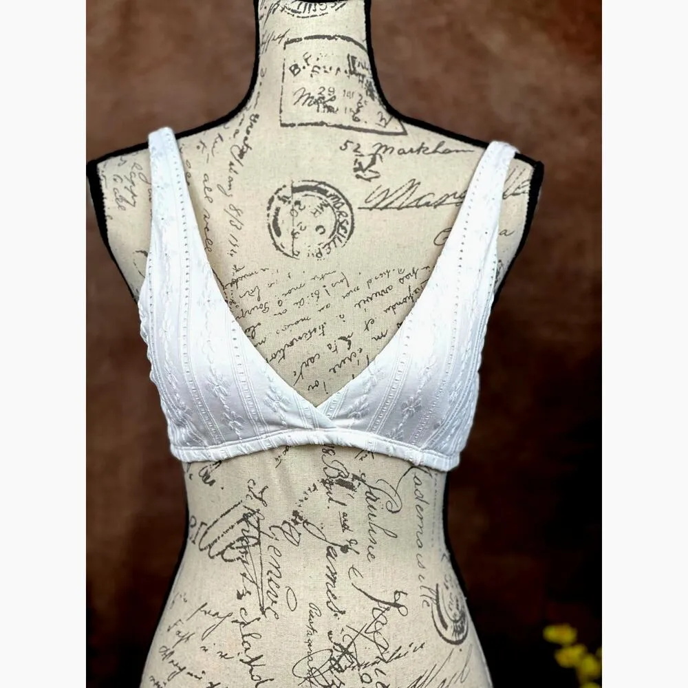 Eyelet Top Andie Swim The Belmar Top Bikini Top White size S - Image 4