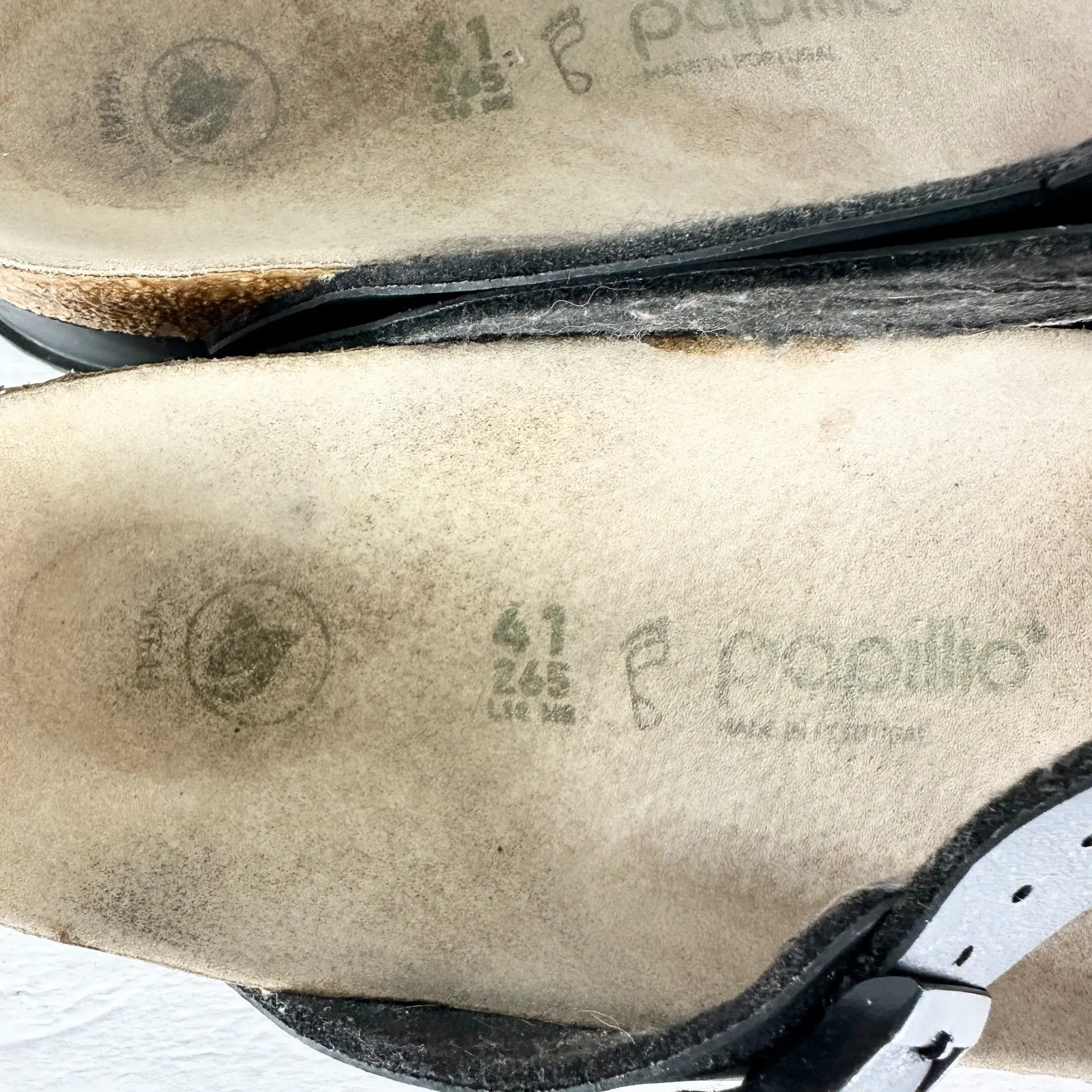 Birkenstock Papillio Womens Gizeh Birko Flor Sandal Size 10 Black T Strap - Image 8