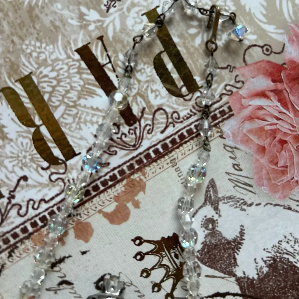 Vintage AB Crystal and clip - Image 3