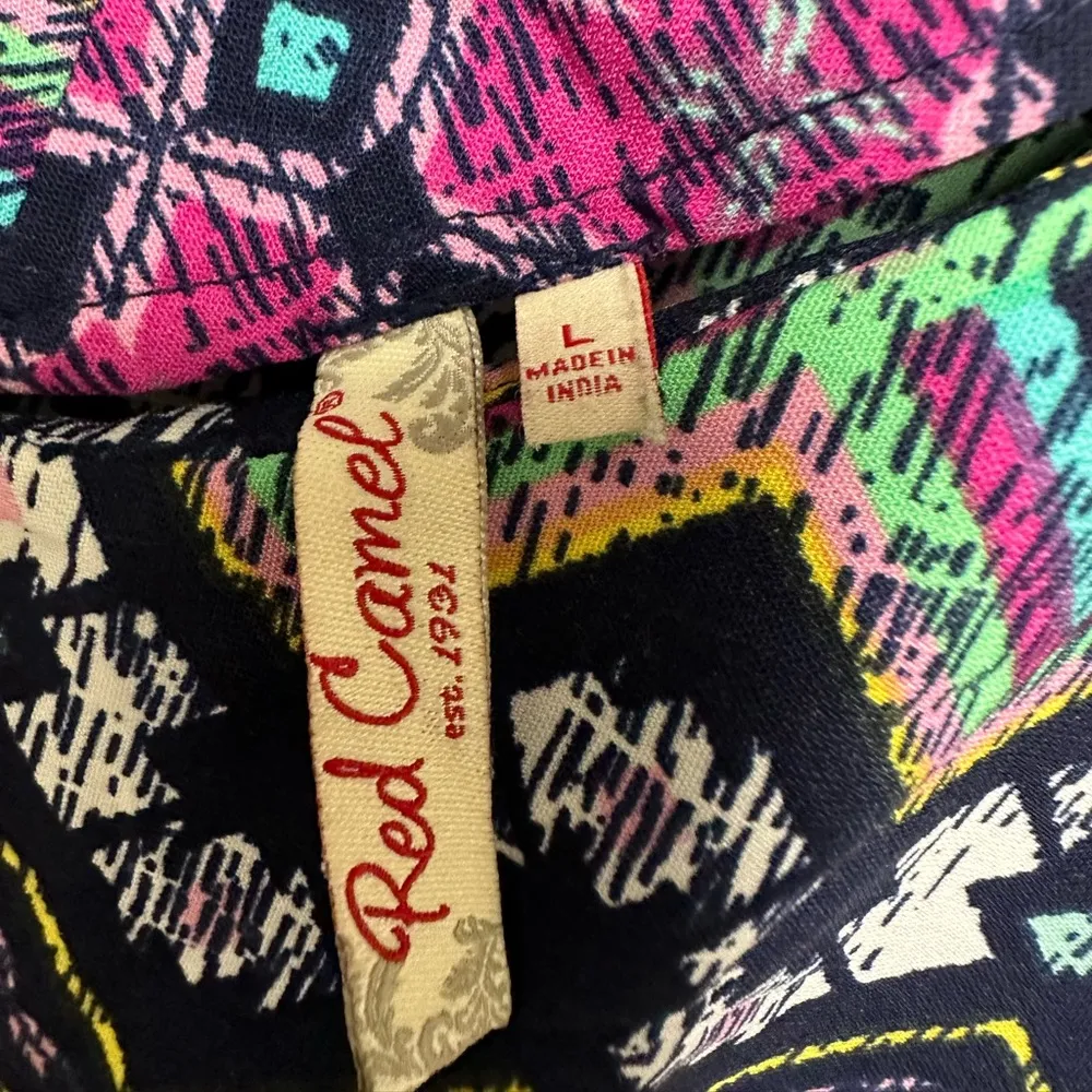 Red Camel vneck short sleeve mini dress - Image 3