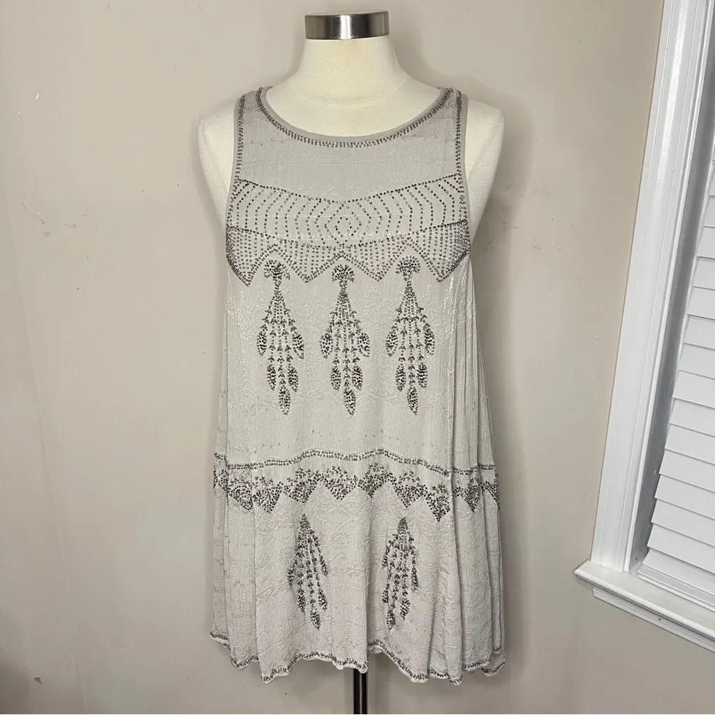 FREE PEOPLE Delilah Beaded Mini Dress $168, Medium - Image 4