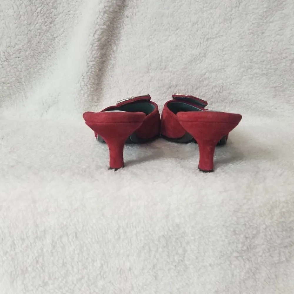 VANELI Suede Kitten mules Red Size undefined - Image 5