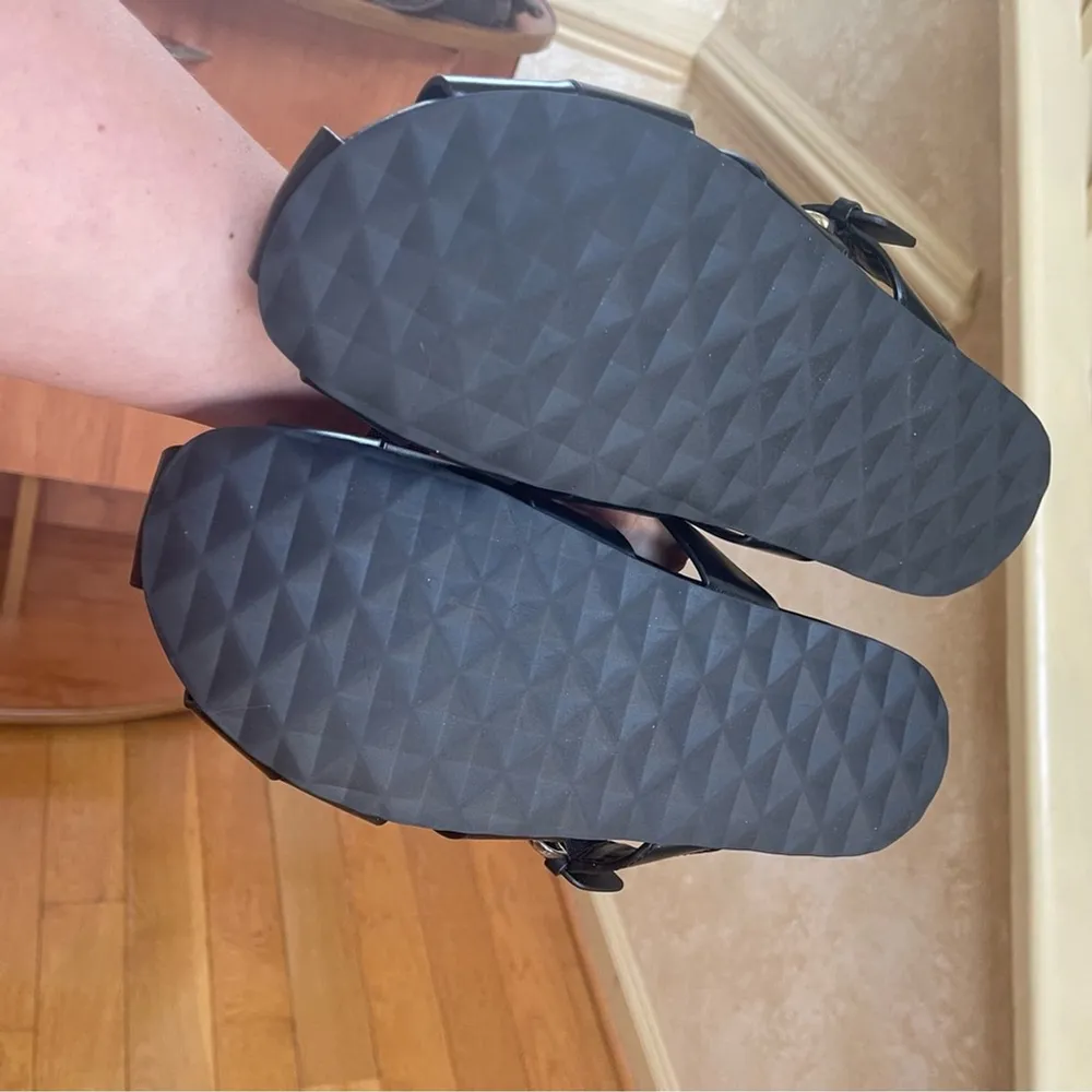 Aerosoles Women's Liberty Mule fisherman sandals black genuine leather Sz 7.5 - Image 11