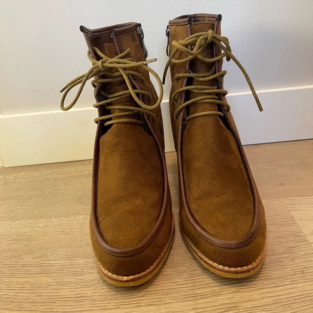 Pink Martini Suede Heel Boots - Image 3