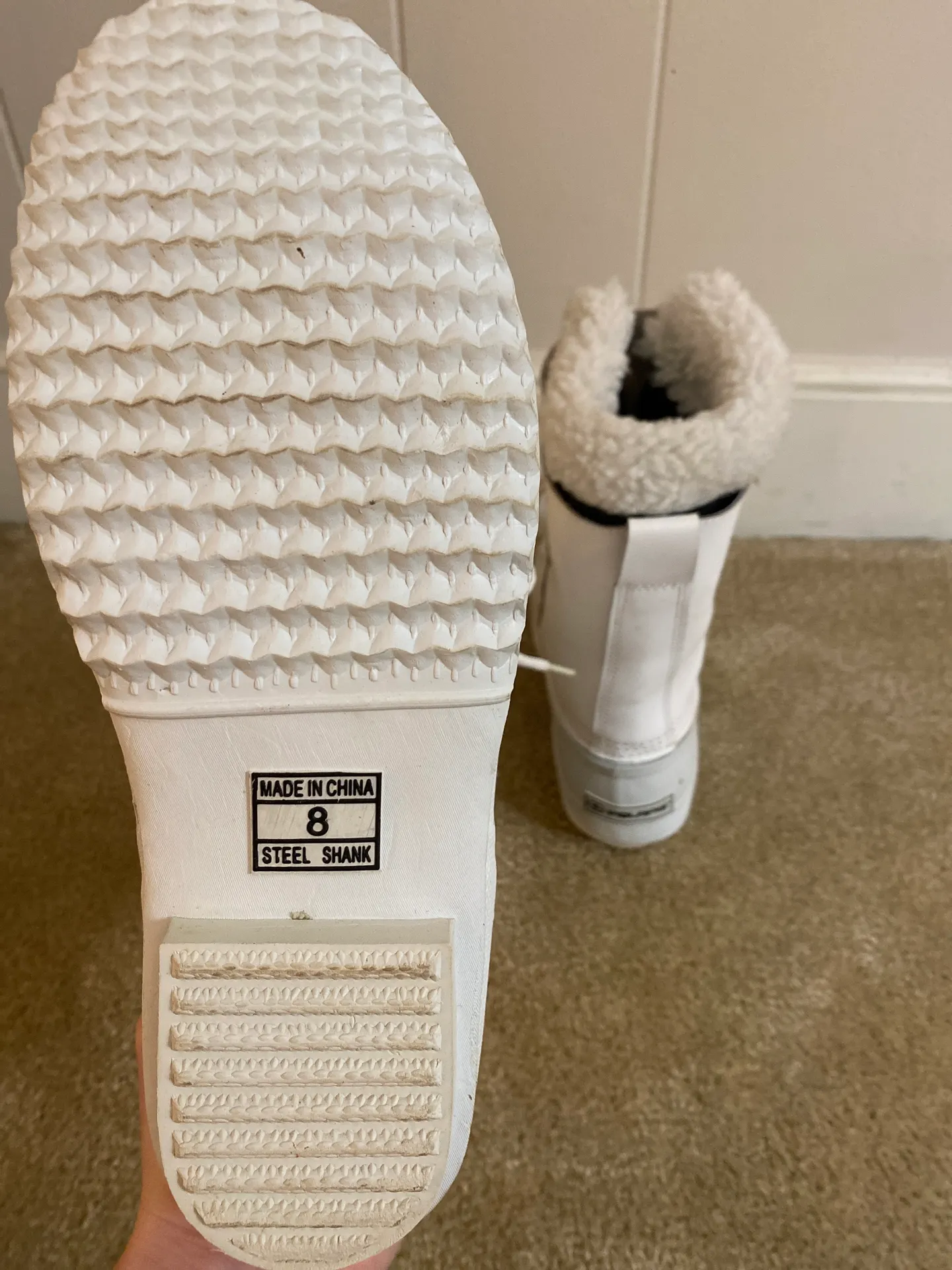 Polaris Snow Boots Size 8 White - Image 5