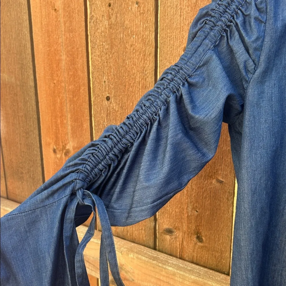 C/MEO Collective denim button down blouse - Image 16