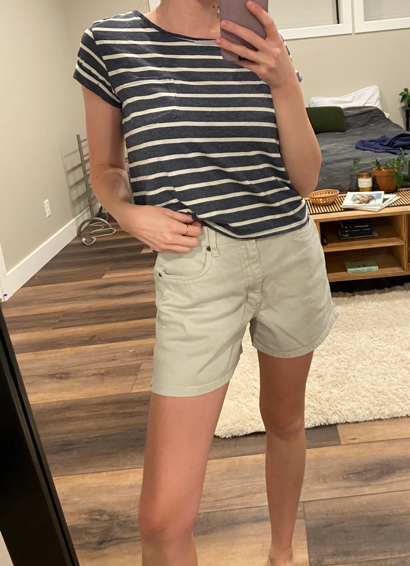 Blue And White Striped Top Size M - Image 2