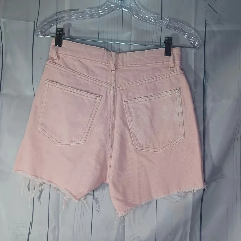 Zara Faded pink Jean shorts - Image 6