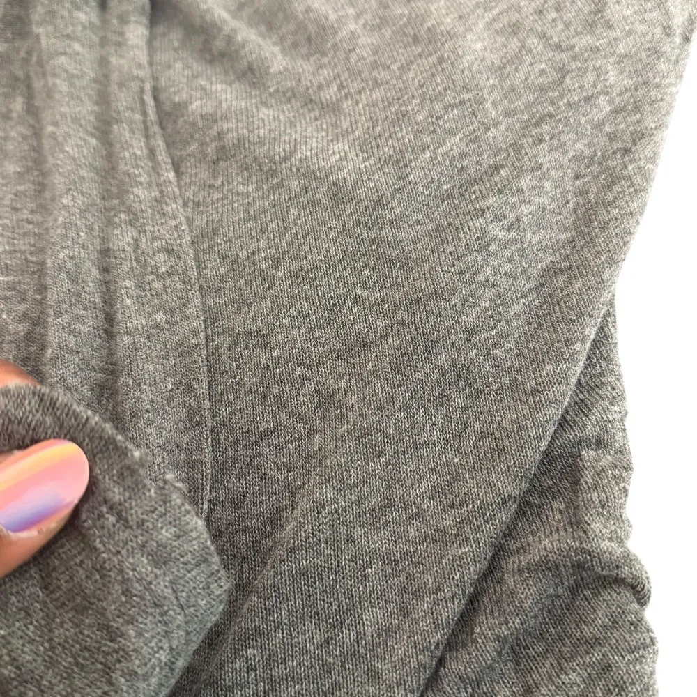 Womens Gray‎ Cocoon Wrap Draped Top Size S Long Sleeve Lagenlook Quiet Luxury - Image 6