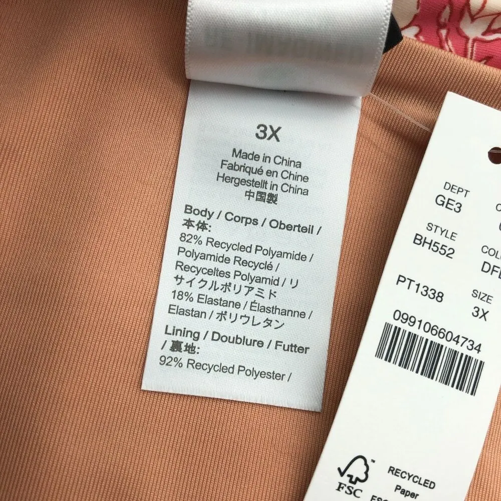 J.Crew Womens High Rise Bikini Swim Bottom Tossed Floral Pink White 3X - Image 4