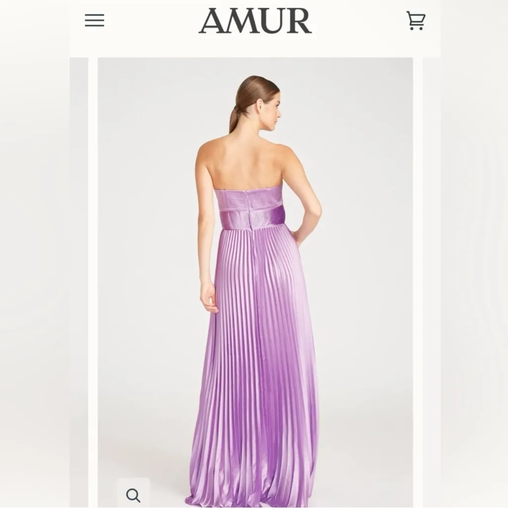 Amur Stef pleated‎ gown 12 Purple - Image 2