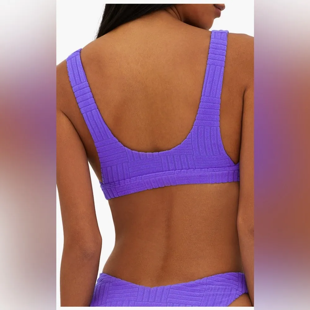 Beach Riot BIKINI TOP PEYTON RIBBED BIKINI TOP SIZE X-SMALL $98 - Image 2
