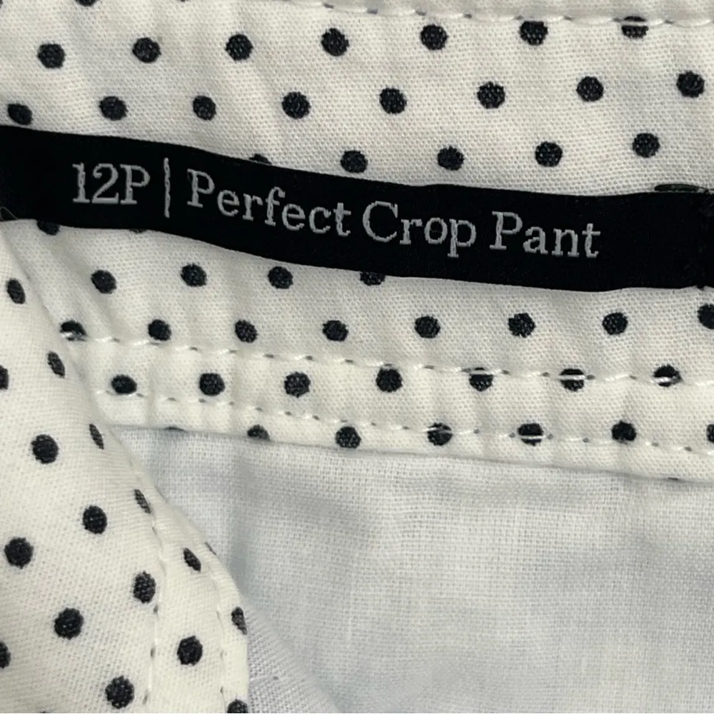 Talbots Perfect Crop Gingham Plaid Pant Sunrise White‎ & Blue Women’s Size 12 P - Image 9