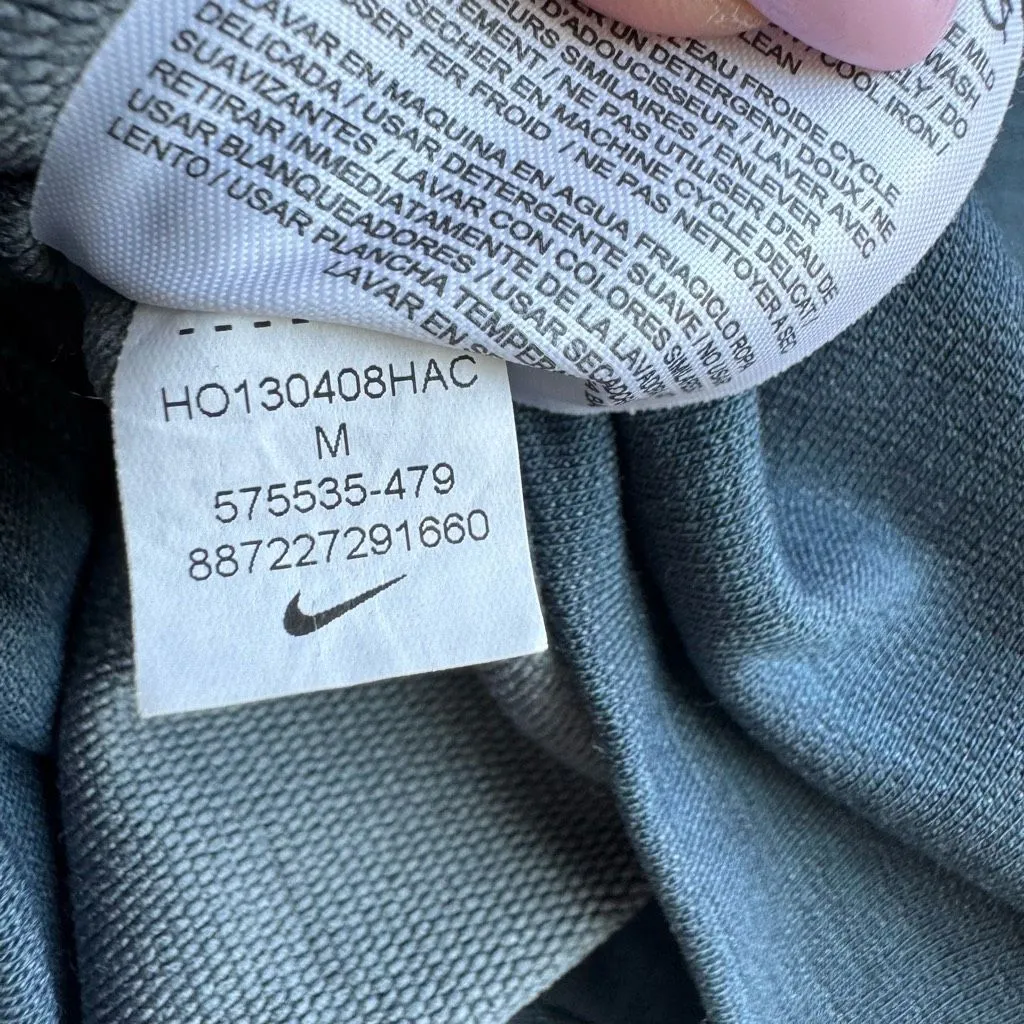 Nike Training Wool Blend Running Hooded Long Torse Hoodie Gray Size Medium - Image 9