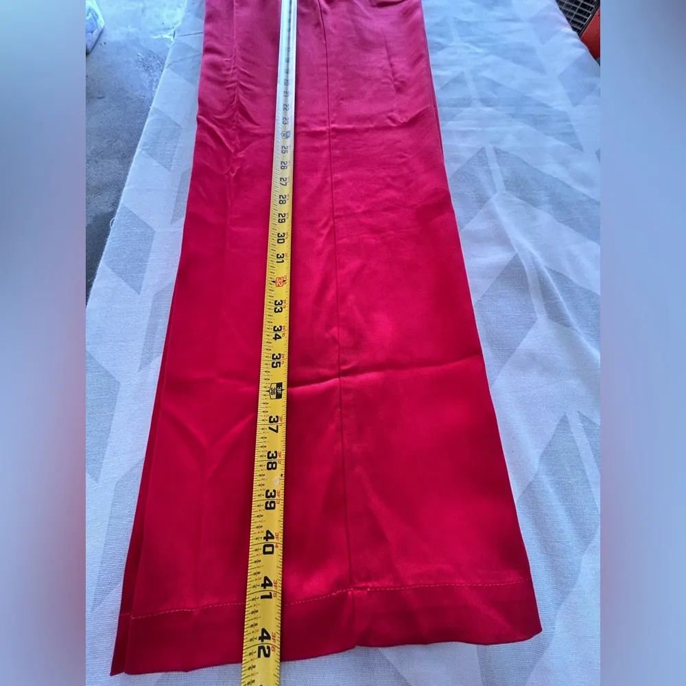 Loft  Red Pantsuit Classic Straight-Leg Design - Image 8