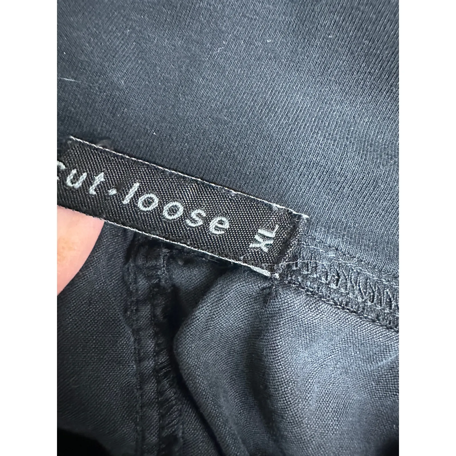 Cut Loose Womens Black Mini Linen Blend Skirt Size XL Pull On Stretch Lagenlook - Image 8