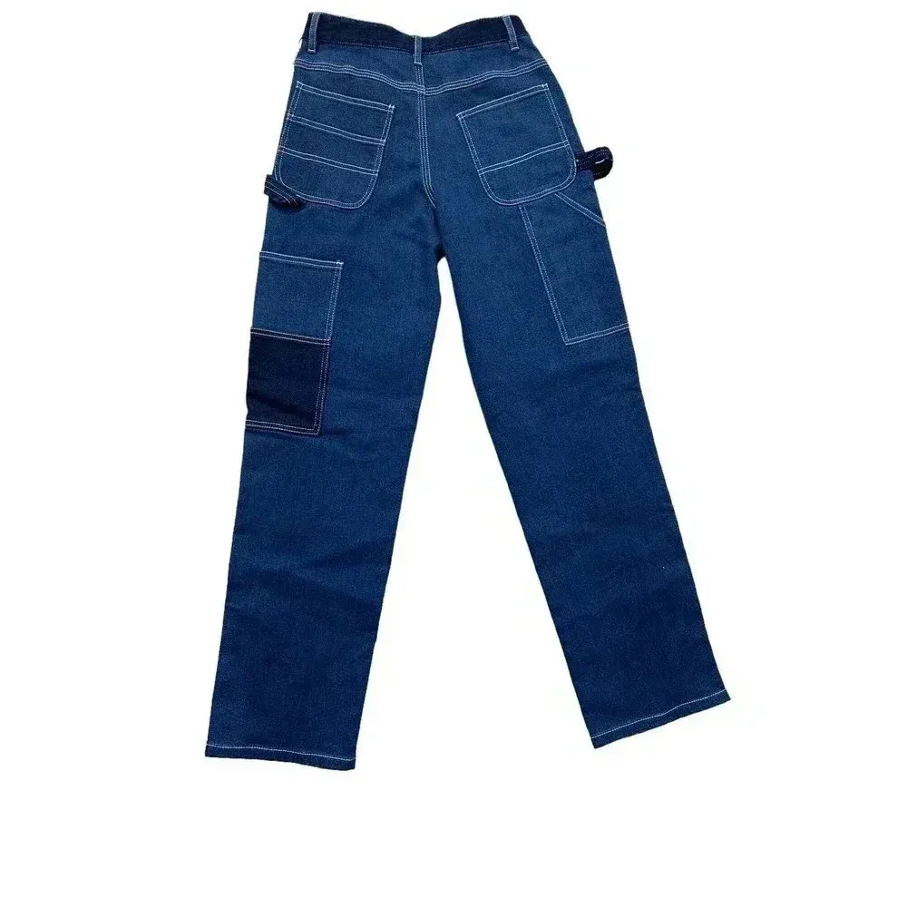 NEW-NWT! Staud Utility Patch Pocket Denim Pants Sz 00 - Image 7
