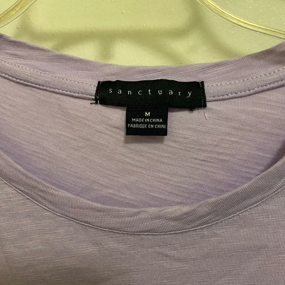 Santuary Women’s Juniors Purple T Shirt M Medium Tie Knot Front 36” Length 21” - Image 6